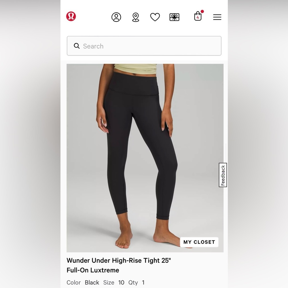 Lululemon Wunder Under High Rise 25”
